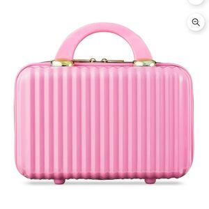 BARELY USED- Pink Hardshell Cosmetic Travel Case